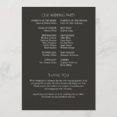 Moderne Bio Blumenzeremonie Programm (Rückseite)