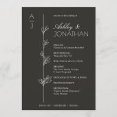 Moderne Bio Blumenzeremonie Programm (Vorderseite)