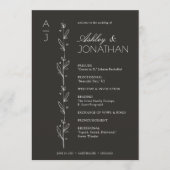 Moderne Bio Blumenzeremonie Programm (Vorderseite)