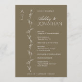 Moderne Bio Blumenzeremonie Programm (Vorderseite)