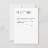 Moderne Bio Blumenzeremonie RSVP Karte (Vorderseite)