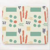 Moderne Bio Formen Mousepad | Retro Warme Naht (Vorne)