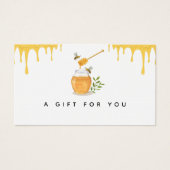 Moderne Bio Honey Farm Geschenkkarte (Vorderseite)