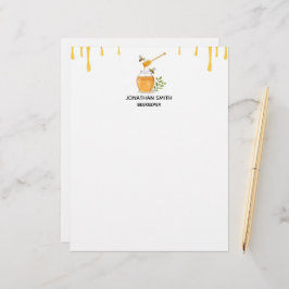 Moderne Bio Honigfarm Briefbogen