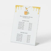 Moderne Bio Honigfarm Sockelschild (Vorderseite)