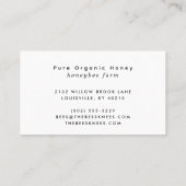 Moderne Bio Honigfarm Treuekarte (Rückseite)