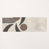 Moderne Bio-Kaffeebohnen-geometrisch-neutral Yogamatte (Rückseite (Horizontal))