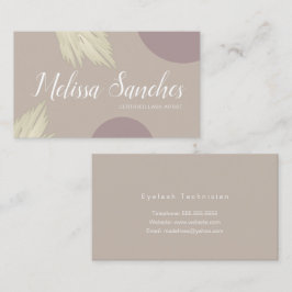 Moderne Bio Pampas formen Naturfarben Visitenkarte