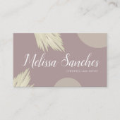 Moderne Bio Pampas formen Naturfarben Visitenkarte (Vorderseite)