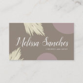 Moderne Bio Pampas formen Naturfarben Visitenkarte (Vorderseite)