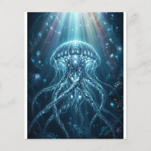 "Moderne biolumineszente Quallen-Acrylpodium" Flyer