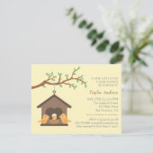 Moderne Birdhouse Nest Bird Spring Baby Dusche Einladung (Stehend Vorderseite)