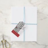 Moderne Birkenbäume und Rote Kardinal - Geschenkma Geschenkanhänger (Mit Garn)