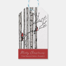 Moderne Birkenbäume und Rote Kardinal - Geschenkma