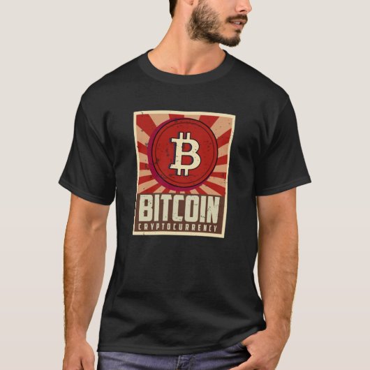 Moderne Bitcoin-Kryptowährung T-Shirt (Vorderseite)