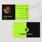 Moderne Biz-Karte für Limone und schwarze Unterneh Treuekarte (Vorne/Hinten)