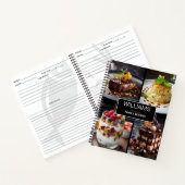 Moderne Black 4 Foto Personalisierte Familienrezep Notizblock (Innenseite)