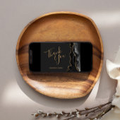 Moderne Black Agate Gold Dunkle Hochzeit Vielen Da Karte