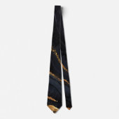 Moderne Black and Gold Agate Men's Krawatte (Vorderseite)