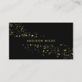Moderne Black and Gold Flakes Chic Stilvoll Visitenkarte (Vorderseite)