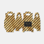 Moderne Black and Gold Foil Wedding Vielen Dank Geschenkschachtel (Ungefaltet)