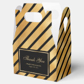 Moderne Black and Gold Foil Wedding Vielen Dank Geschenkschachtel (Geöffnet)