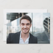 Moderne Black and Gold Foto Graduation Party Einladung (Rückseite)