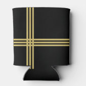 Moderne Black and Gold Glitzer Ice Skaten Dosenkühler (Rückseite)