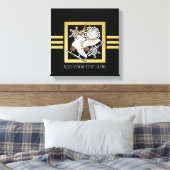Moderne Black and Gold Glitzer Ice Skaten Leinwanddruck (Insitu (Schlafzimmer))