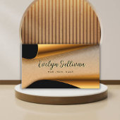 Moderne Black and Gold Salon Edition Business Card Visitenkarte
