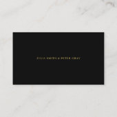 Moderne Black and Gold Wedding Rsvp Card Begleitkarte (Rückseite)