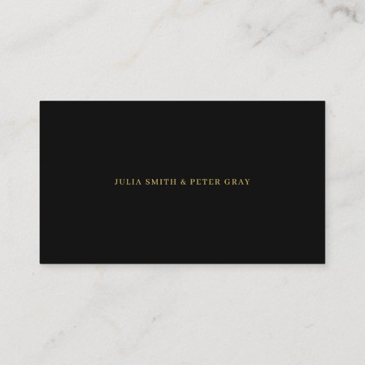 Moderne Black and Gold Wedding Rsvp Card Begleitkarte (Rückseite)