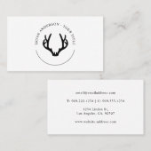 Moderne Black Antler Logo-Visitenkarte Visitenkarte (Vorne/Hinten)