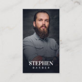 Moderne Black Barbershop Friseur Friseur Stylist Visitenkarte (Vorderseite)