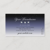 Moderne Black Blue Gradient Sparkle Jewels Elegant Visitenkarte (Rückseite)
