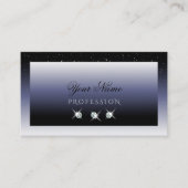 Moderne Black Blue Gradient Sparkle Jewels Elegant Visitenkarte (Vorderseite)