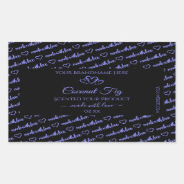 Moderne Black Blue Word Cloud-Produktkennzeichnung Rechteckiger Aufkleber