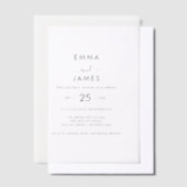 Moderne Black Boho Vellum Einladung (Versetzt)