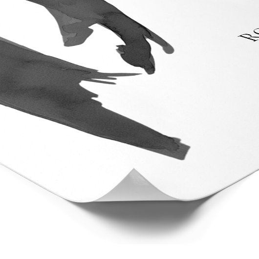 Moderne Black Bow Coquette Graduation Party Willko Poster (Ecke)