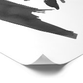 Moderne Black Bow Coquette Graduation Party Willko Poster (Ecke)