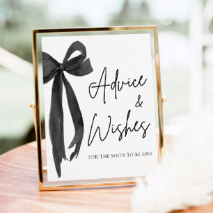 Moderne Black Bow Coquette Ratschläge und Wünsche  Poster