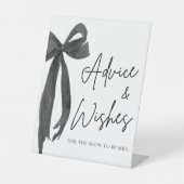 Moderne Black Bow Coquette Ratschläge und Wünsche Sockelschild (Vorderseite)