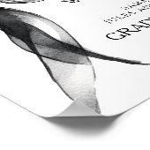 Moderne Black Bow Graduation Party Begrüßungszeich Poster (Ecke)