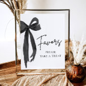 Moderne Black Bow Graduation Party bevorzugt Signi Poster