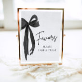 Moderne Black Bow Graduation Party bevorzugt Signi Poster