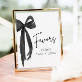 Moderne Black Bow Graduation Party bevorzugt Signi Poster