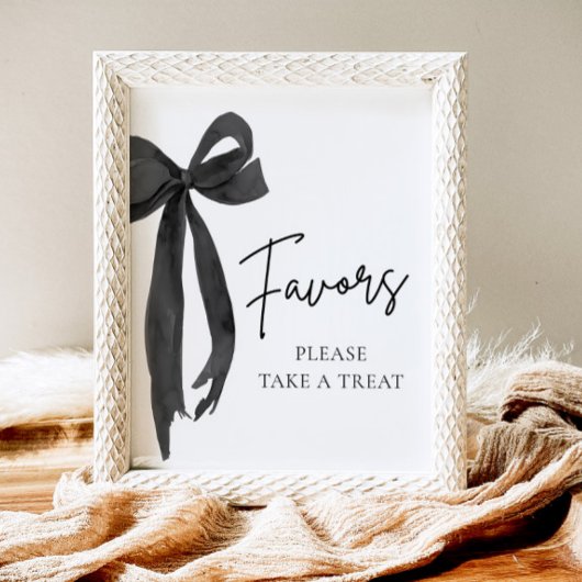 Moderne Black Bow Graduation Party bevorzugt Signi Poster