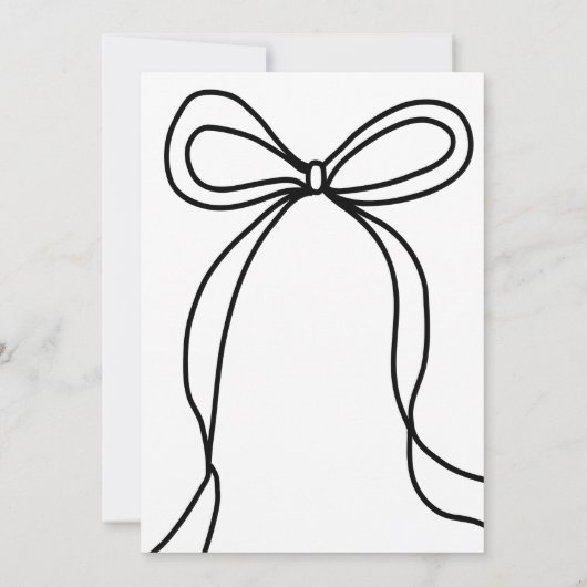 Moderne Black Bow Graduation Party Einladung (Rückseite)