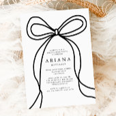 Moderne Black Bow Graduation Party Einladung