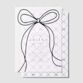 Moderne Black Bow Graduation Party Pergament Einladungen (Versetzt (Einladung))